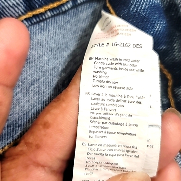 BOYFRIEND JUNIOR REFUGE DENIM RIPPED JEAN SIZE 7 - Picture 7 of 7